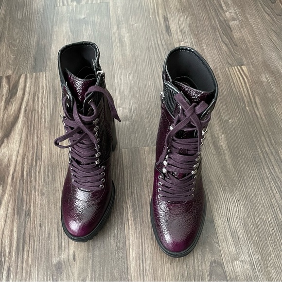 Vince Camuto NEW Deep Plum Colored Platform Ermania Combat Boots - Picture 10 of 14